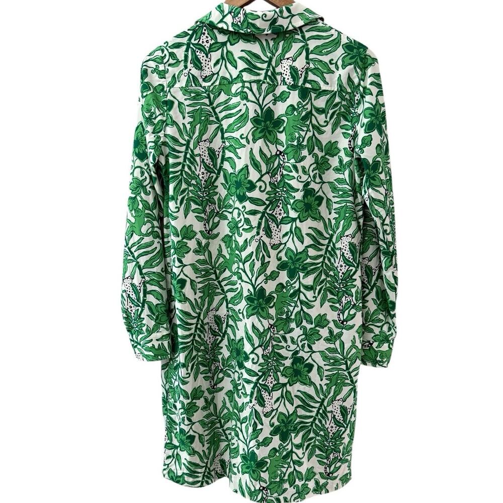 Lilly Pulitzer Kindra Dress in Fiddle Leaf Green Lil Escape Plan Size Small - Picture 5 of 9